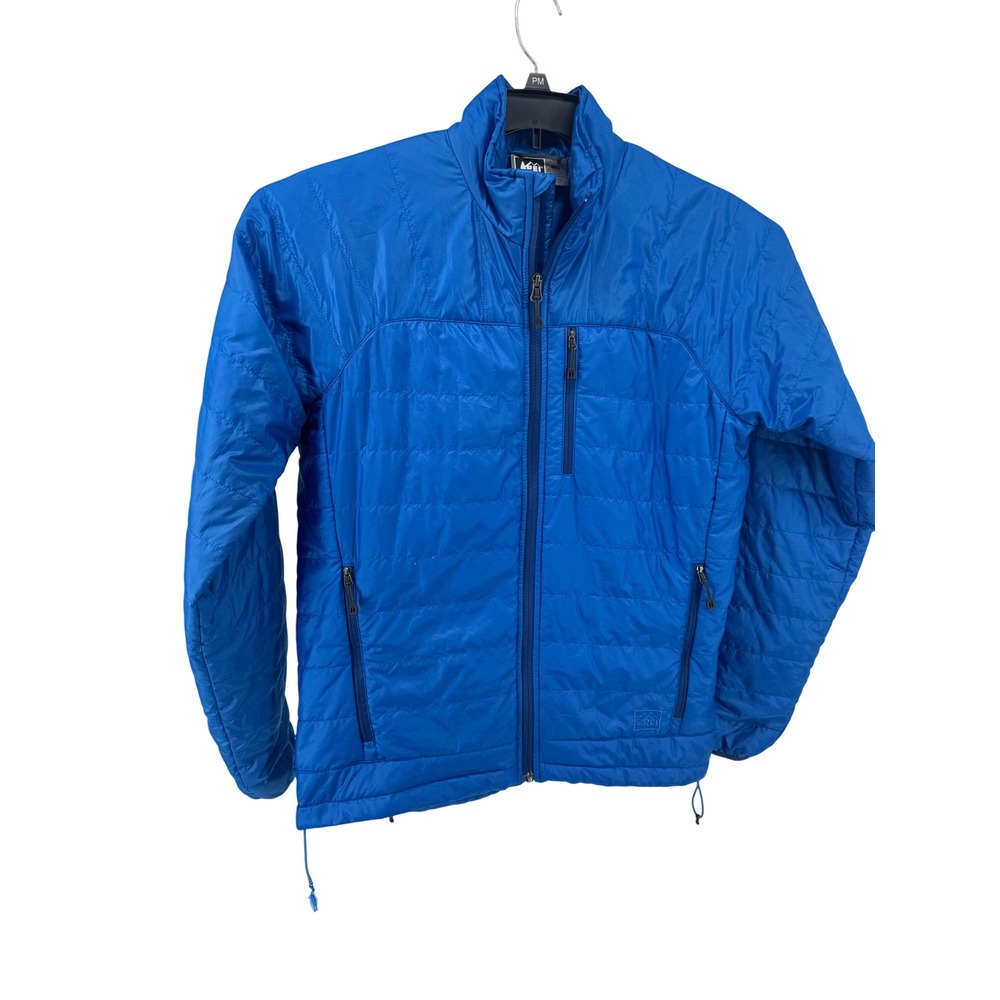 REI Puffer Jacket Mens Medium Blue PrimaLoft Pertex Quantum Insulated Puffer